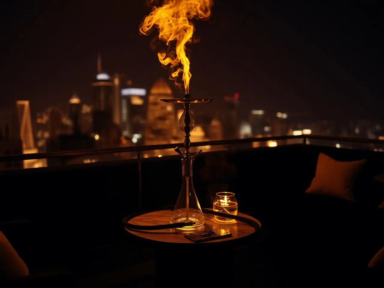 Rooftop event setup
